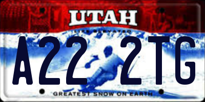UT license plate A222TG