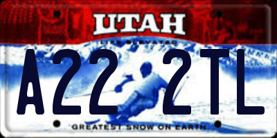 UT license plate A222TL
