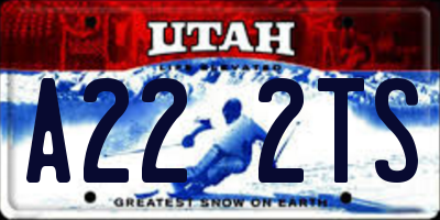 UT license plate A222TS
