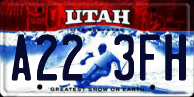 UT license plate A223FH