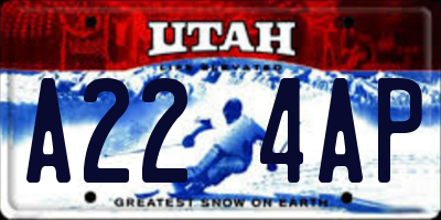 UT license plate A224AP