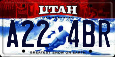 UT license plate A224BR