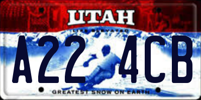 UT license plate A224CB