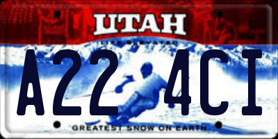 UT license plate A224CI