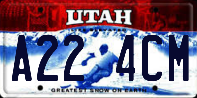 UT license plate A224CM