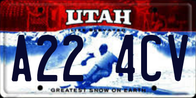 UT license plate A224CV