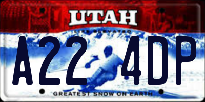 UT license plate A224DP
