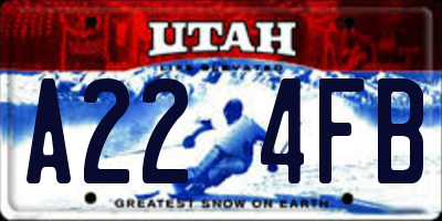 UT license plate A224FB