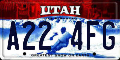 UT license plate A224FG