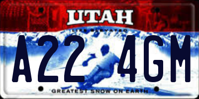 UT license plate A224GM