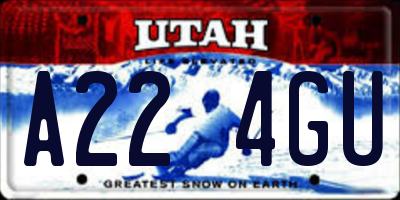 UT license plate A224GU