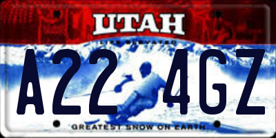 UT license plate A224GZ