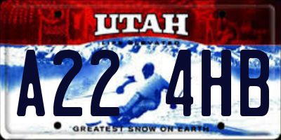 UT license plate A224HB