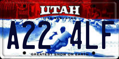 UT license plate A224LF