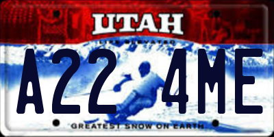 UT license plate A224ME