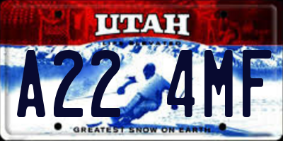 UT license plate A224MF