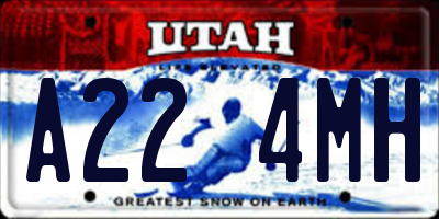 UT license plate A224MH