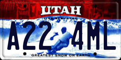 UT license plate A224ML