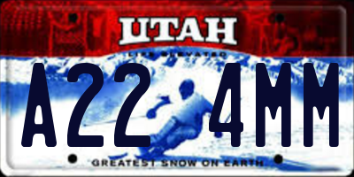 UT license plate A224MM