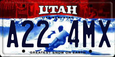 UT license plate A224MX