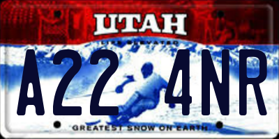 UT license plate A224NR