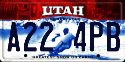 UT license plate A224PB