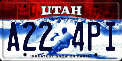 UT license plate A224PI