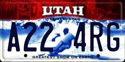 UT license plate A224RG
