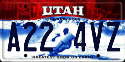 UT license plate A224VZ