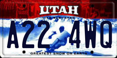 UT license plate A224WQ