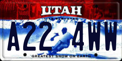 UT license plate A224WW