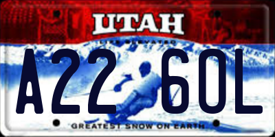 UT license plate A226OL