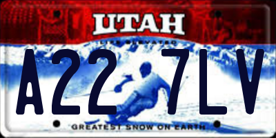 UT license plate A227LV