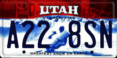 UT license plate A228SN