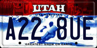 UT license plate A228UE
