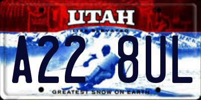UT license plate A228UL
