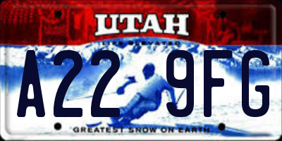 UT license plate A229FG