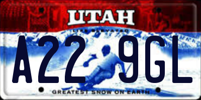 UT license plate A229GL