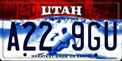 UT license plate A229GU
