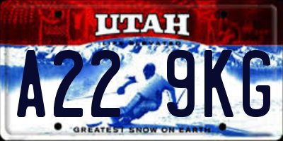 UT license plate A229KG