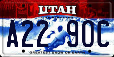 UT license plate A229OC