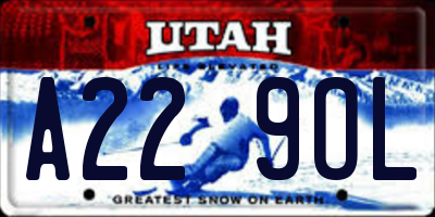 UT license plate A229OL