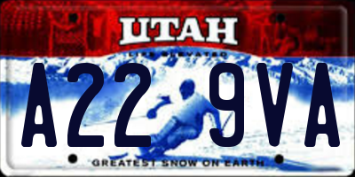 UT license plate A229VA