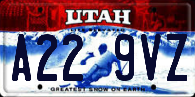 UT license plate A229VZ