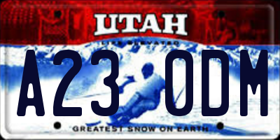 UT license plate A230DM