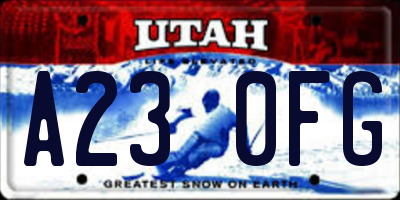 UT license plate A230FG