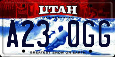 UT license plate A230GG