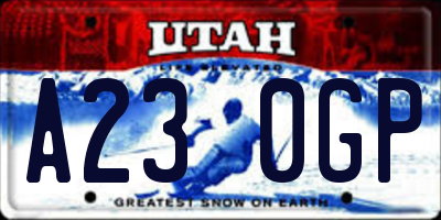 UT license plate A230GP