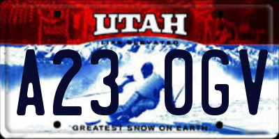 UT license plate A230GV