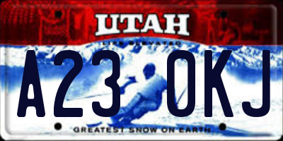 UT license plate A230KJ